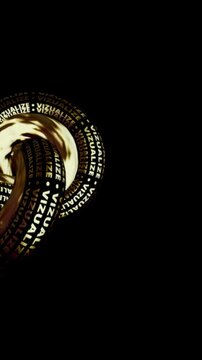 Close up of a luxury gold ring with visualize engraving emerging from deep shadows highlighting brand identity and high end product marketing