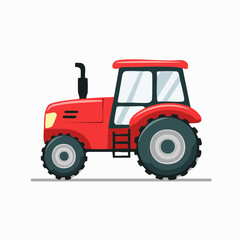 Naklejka premium Red Tractor Illustration