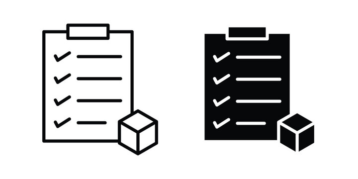 Inventory control icon element for design. Vector symbols