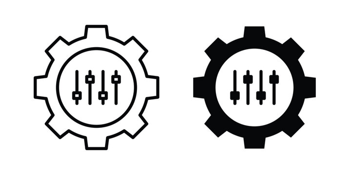 Mass customization icon element for design. Vector symbols