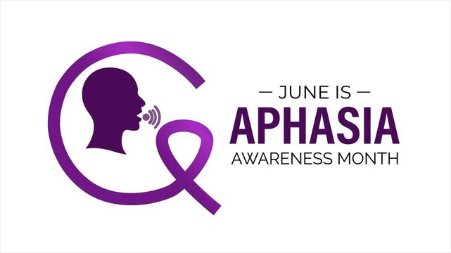 Creative animation representing aphasia awareness with speech and communication concept, ideal for neurological health campaigns. 4k video animation.