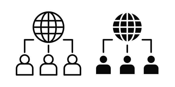 Outsourcing icon element for design. Vector symbols
