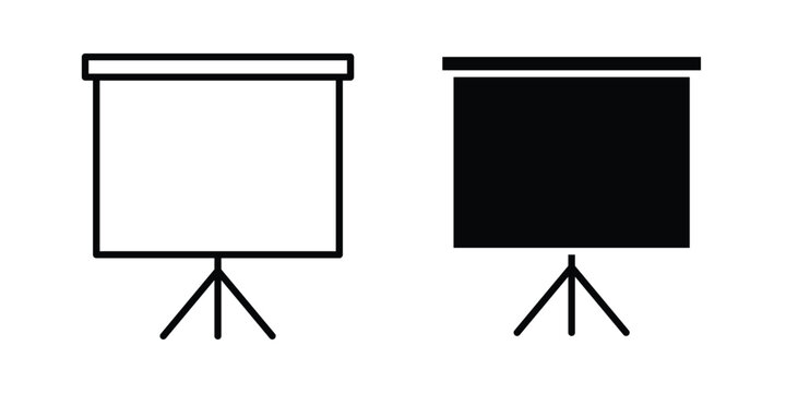 Presentation board icon element for design. Vector symbols