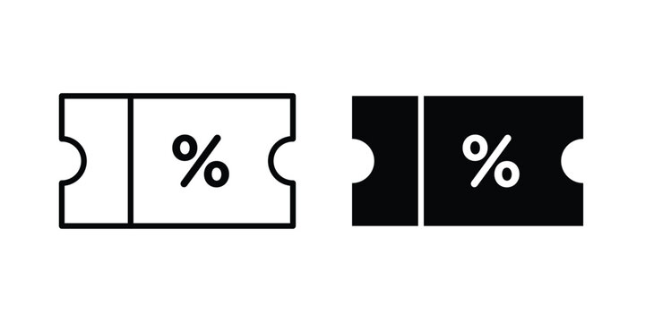 Promo code icon element for design. Vector symbols