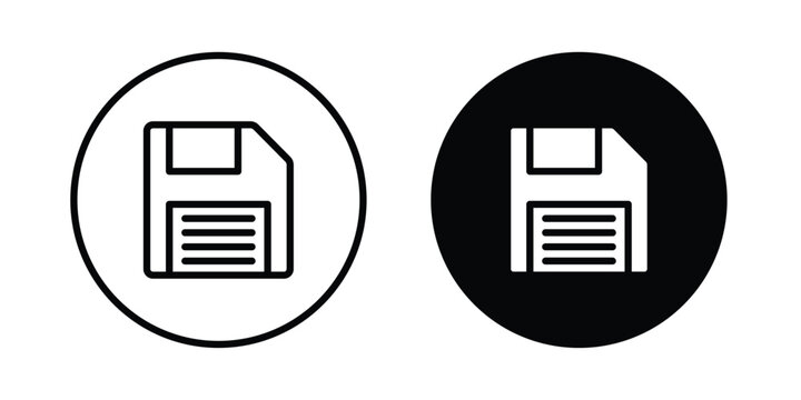 save button icon element for design. Vector symbols