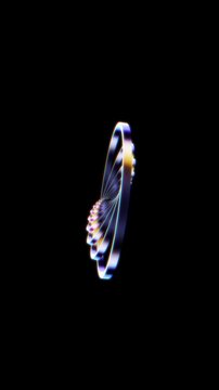Abstract concentric rings with chromatic aberration glowing in a dark tunnel of light representing focused vision and hyperloop technology
