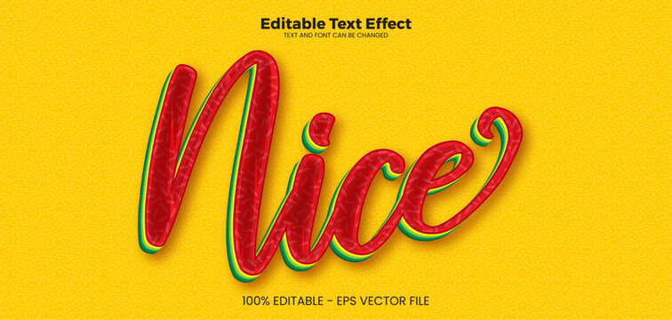 Nice Editable text effect vector, minimalist clean typography style, modern elegant lettering for professional branding.