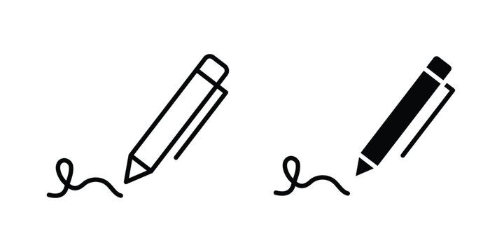 Signature icon element for design. Vector symbols