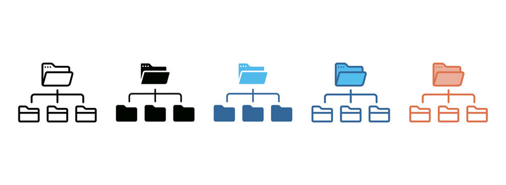 Data Structure Icon Set Multiple Style Collection