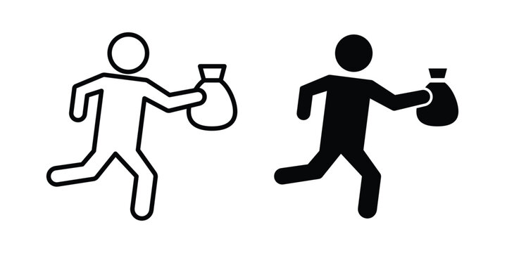 Thief icon element for design. Vector symbols