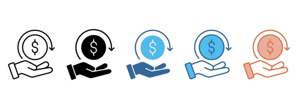 Crowd Funding Icon Set Multiple Style Collection