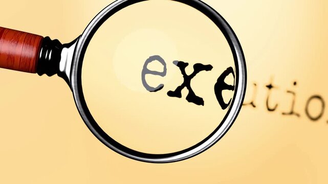 Execution under close examination. Focusing on Execution, analyzing it, taking a closer look. Concentrating on Execution, reviewing it, searching for answers