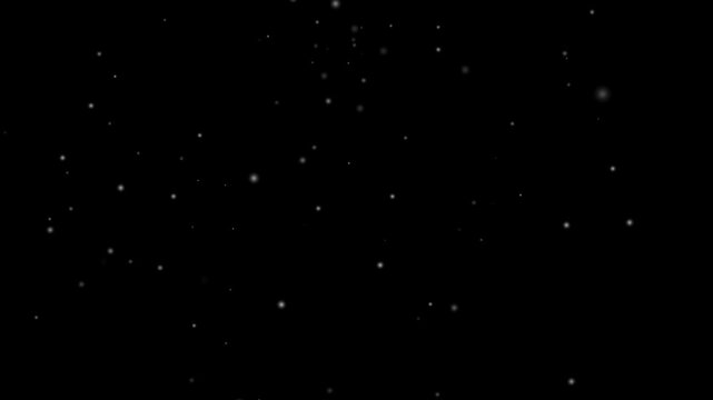 falling slow motion particles white snow black background. snow flakes slowly falling densely against black background. slow falling snow on the black backgrounds, Winter snow