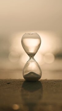 hourglass on sand
