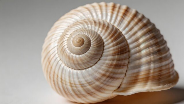 Closeup of a spiral seashell