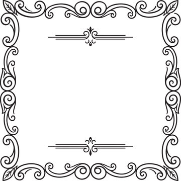 Vintage Ornate Square Frame with Decorative Floral Scroll Elements