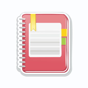Spiral Notebook with Ribbon Bookmark and Tabs
