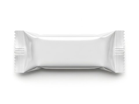 Empty white snack wrapper
