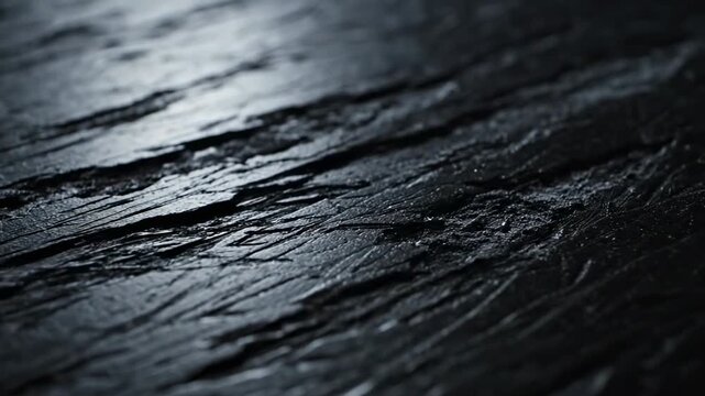 Close-up macro shot of a dark, textured, rough slate surface with subtle highlights