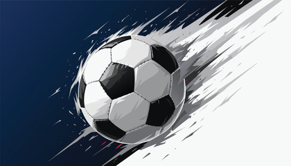 Dynamic soccer ball in motion with splash ink and speed lines effect © Sadhin07