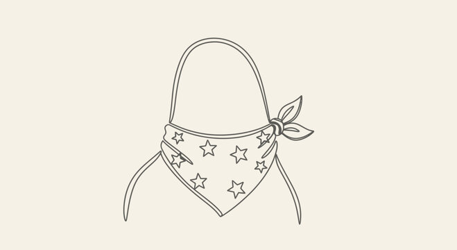 Hand-drawn baby bib with star pattern a charming accessory for infants.