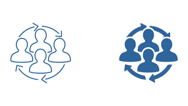 Business team growth graph icon with star symbol representing success and leadership as vector illustration for corporate performance and achievement concepts in minimalist flat design