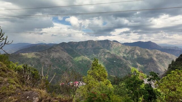scenic himalayan landscape with toy train journey in himachal pradesh kalka shimla toy train, himachal pradesh, india