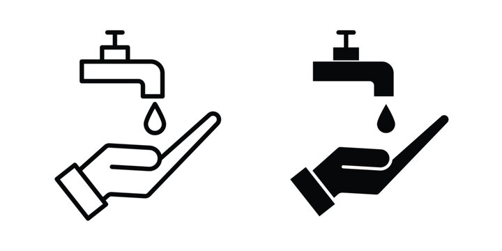 Ablution icon design. Editable Stroke. Isolated on white background