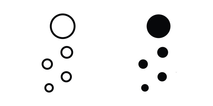 Bubble icon design. Editable Stroke. Isolated on white background