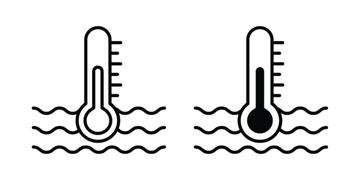 Car temperature icon design. Editable Stroke. Isolated on white background