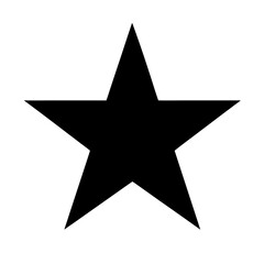 Fototapeta premium Five Point Star Icon Silhouette Vector Isolated on White Background