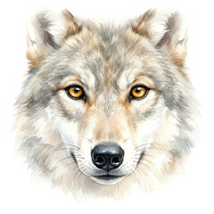 Fototapeta premium Whimsical Watercolor Wolf Painting Design