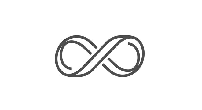 Infinity symbol in simple design.
