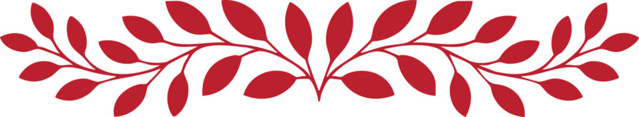 Minimalist Floral Border Set with Elegant Leaf Branch Silhouettes © MODU163