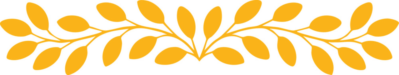 Minimalist Floral Border Set with Elegant Leaf Branch Silhouettes © MODU163