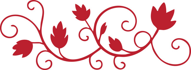 Minimalist Floral Border Set with Elegant Leaf Branch Silhouettes © MODU163