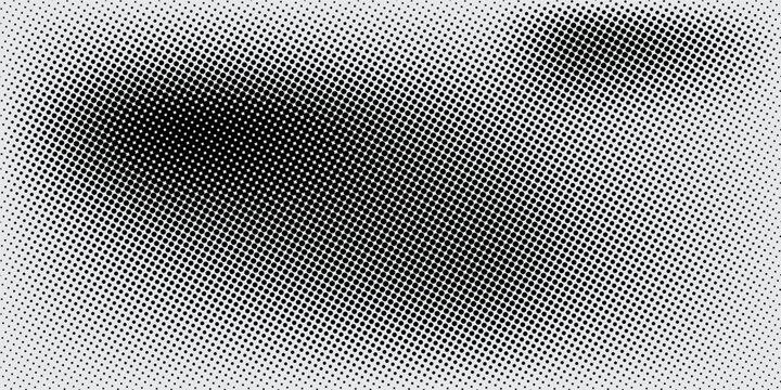 Halftone dotted abstract background. Grain gradient texture background with dots. Noise Stipple pointillism pattern. Sand, grain, grunge stipple effect. Abstract texture, vector illustration. modern