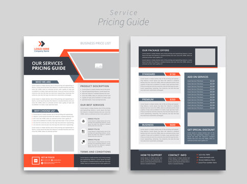 Service and Pricing Guide Template Design 