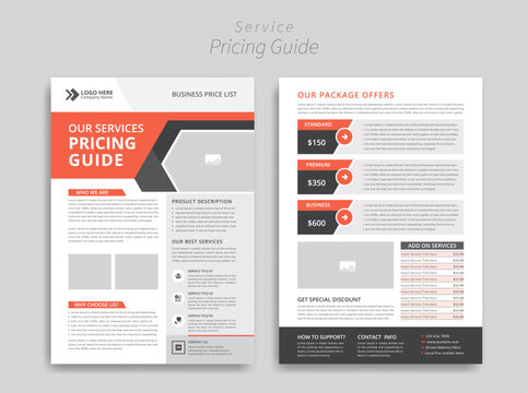Service and Pricing Guide Template Design 