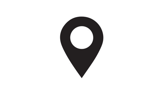 Location pin marks a specific geographic point on a digital map for navigation and travel services.