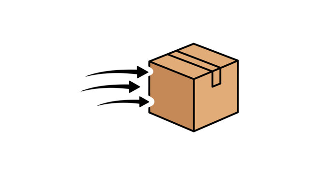 Brown Cardboard Box Being Moved.