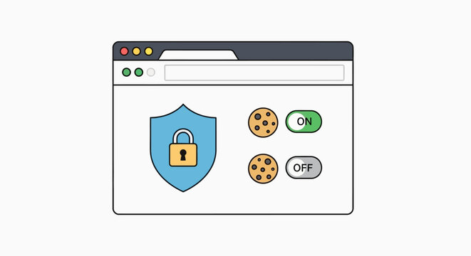 Browser window with security settings.