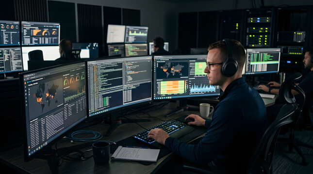 It specialist monitoring network traffic in a modern data center