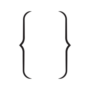 Bracket Icon. Curly Braces for Graphic Design. Bracket parenthesis vector icon. vector illustration eps file.
