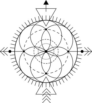 Sacred geometry symbol illustrating ancient wisdom and universal connection