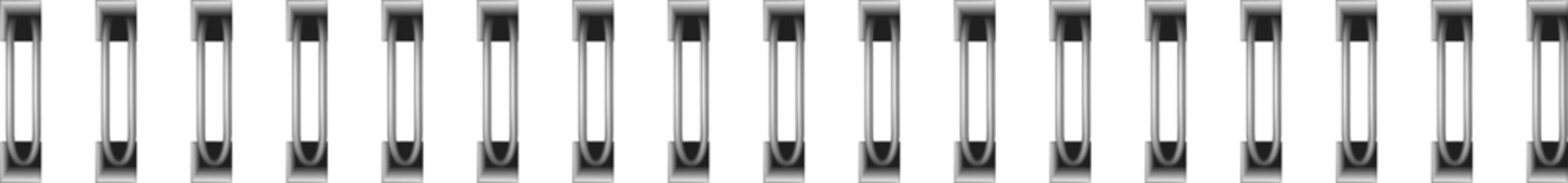 Metal spiral binding mechanism creating a pattern of interconnected loops on white background