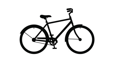 Fototapeta premium Classic bicycle silhouette against a white background silhouette high quality