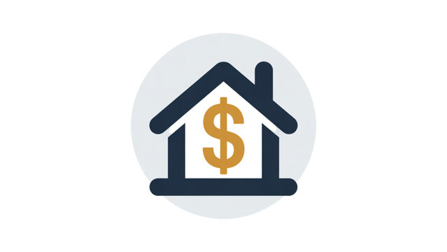 House with dollar sign symbol inside simple icon design Vector