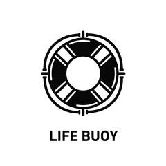 life buoy icon a simple black and white flat vector illustration on a transparent background high quality professional detailed modern © Bar