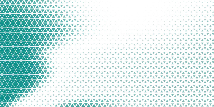 A clean and contemporary abstract background featuring a geometric pattern of repeating white triangles arranged in a precise grid.